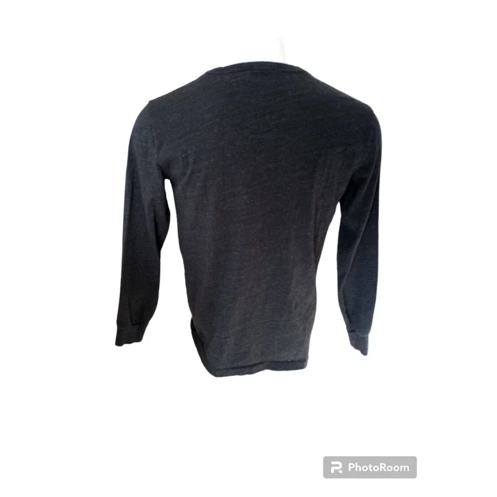 Polo Ralph‎ Lauren T Shirt Mens M Gray Heather Red V Neck Long Sleeve